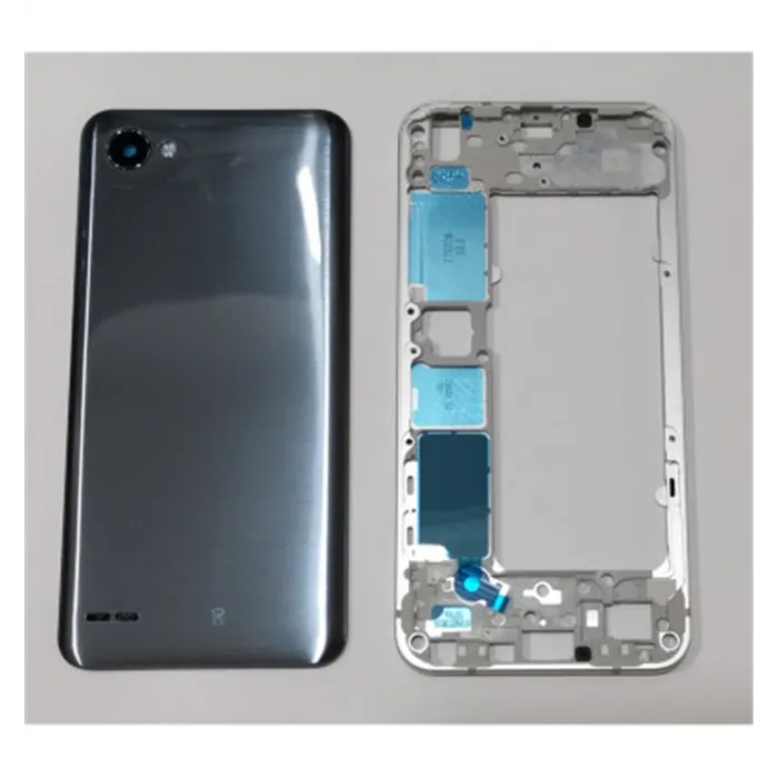LG Q6 carcasa central + tapa trasera azul