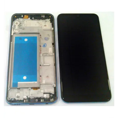 Pantalla LCD para LG K50 Q60 K12 Max mas tactil negro mas marco azul claro Calidad Premium