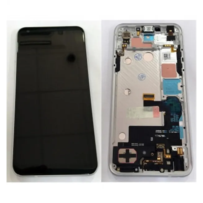 LG Q7 pantalla lcd + tactil negro + marco plata premium