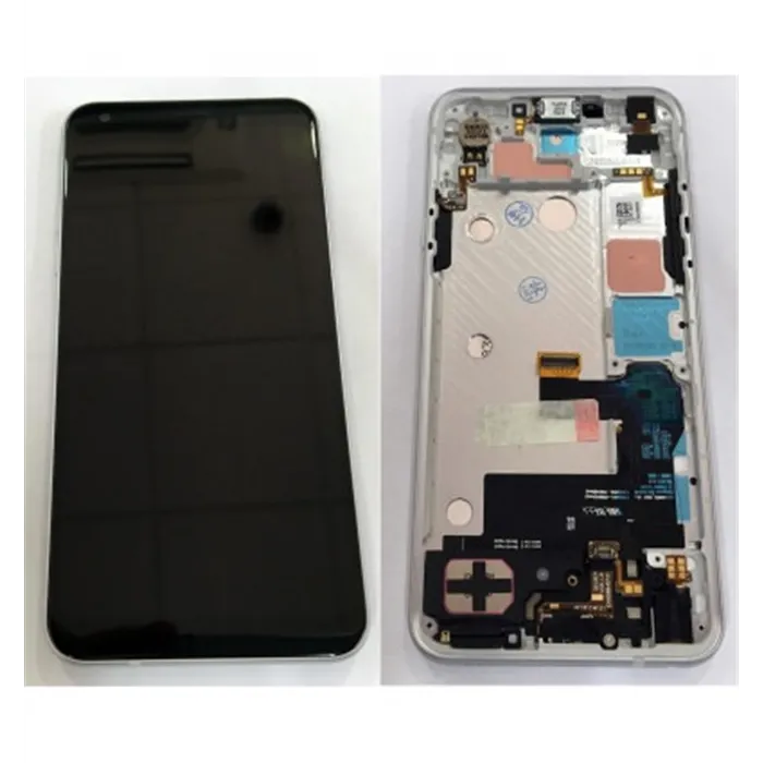 LG Q7 pantalla lcd + tactil negro + marco plata premium