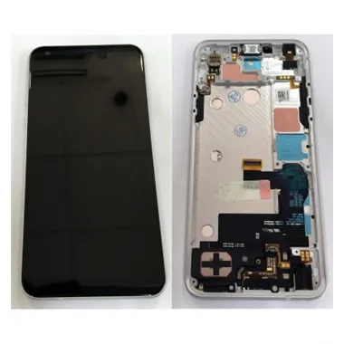 LG Q7 pantalla lcd + tactil negro + marco plata premium