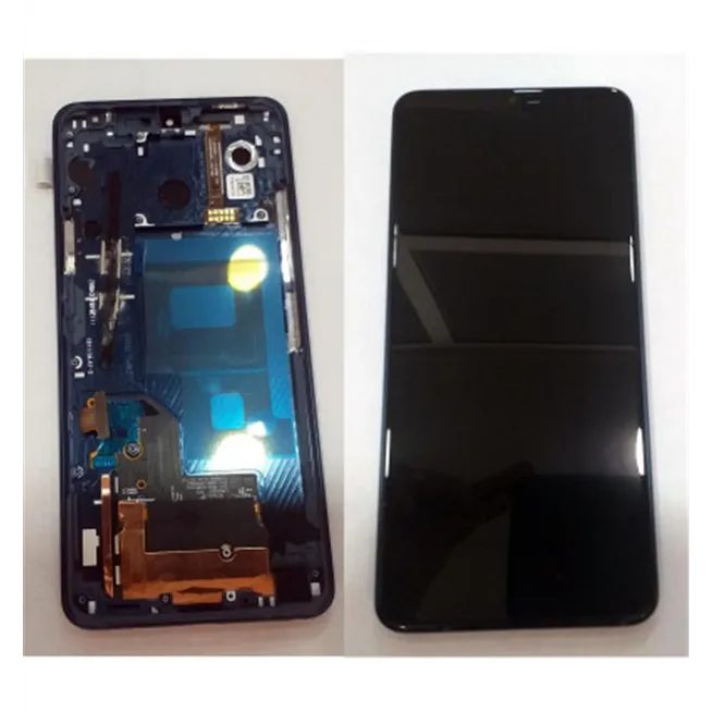 Pantalla lcd para LG Q9 mas tactil negro mas marco azul