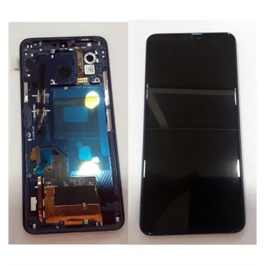 Pantalla lcd para LG Q9 mas tactil negro mas marco azul