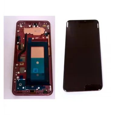 Pantalla lcd para LG V40 ThinQ mas tactil negro mas marco rojo calidad premium