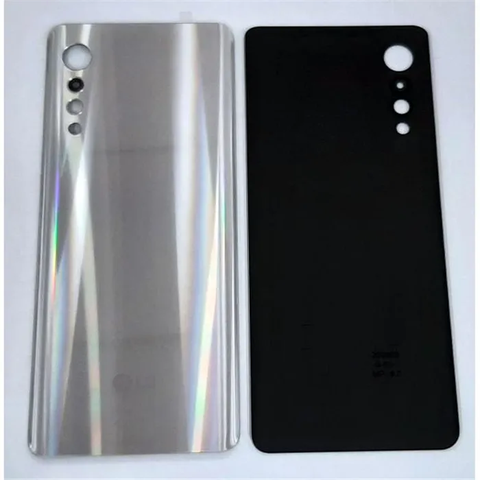 Tapa trasera o tapa bateria plata para LG Velvet