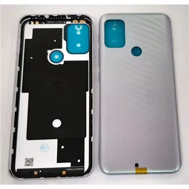 Tapa trasera o tapa bateria plata para Motorola Moto G10