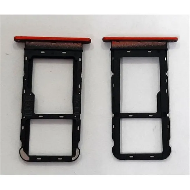 Soporte o bandeja dual sim naranja para Motorola Moto E7 Power calidad premium