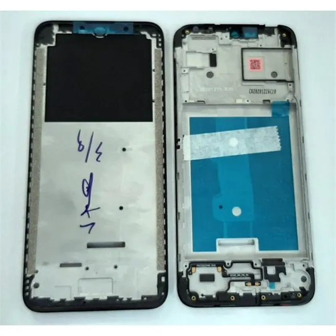 Carcasa central o marco negro para Motorola Moto E7 Power calidad premium