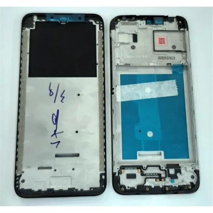 Carcasa central o marco negro para Motorola Moto E7 Power calidad premium