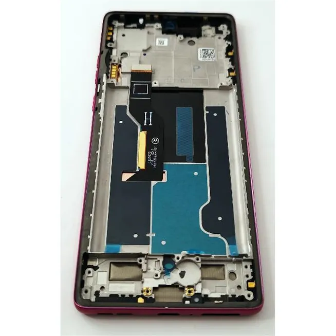 Pantalla lcd para Motorola Edge 50 Fusion 5G XT2429 mas tactil negro con marco rosa calidad premium