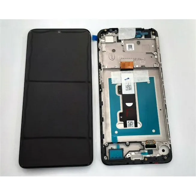 Pantalla lcd para Motorola Moto E22 5D68C21594 mas tactil negro mas marco negro Service Pack