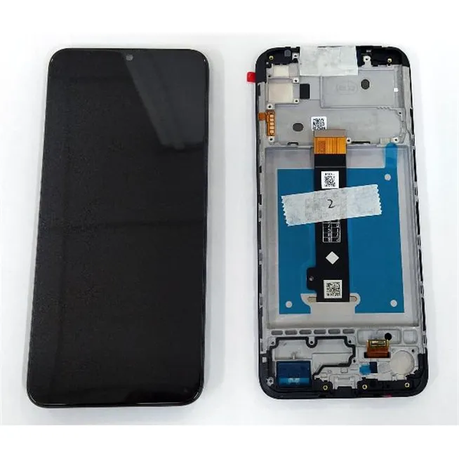 Pantalla lcd para Motorola Moto E20 5D68C19457 + táctil negro + marco Service Pack Premium