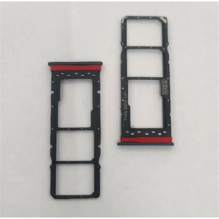 Soporte o bandeja SIM negro para Motorola MOTO E22 calidad premium