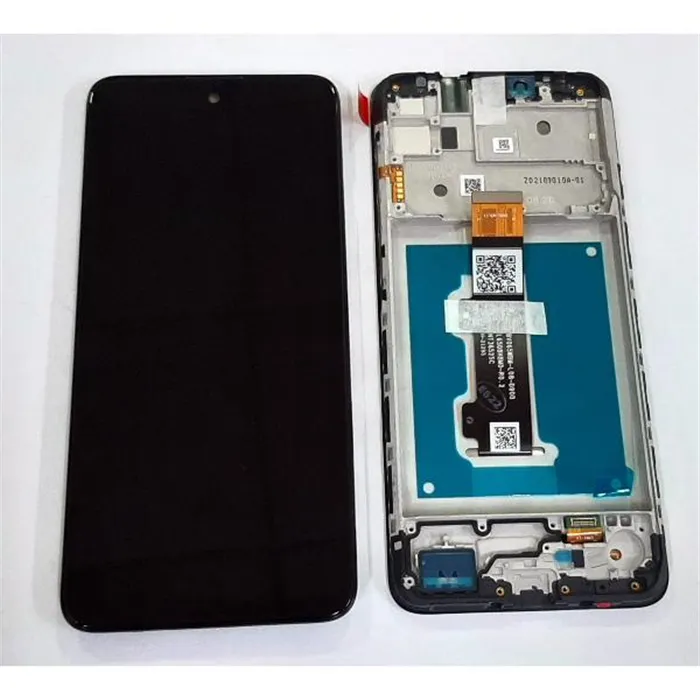 Pantalla lcd para Motorola Moto E30 E40 mas tactil negro mas marco negro 5D68C19697 Service Pack