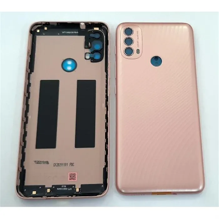 Tapa trasera o tapa bateria rosa para Motorola Moto E40 mas cubierta camara