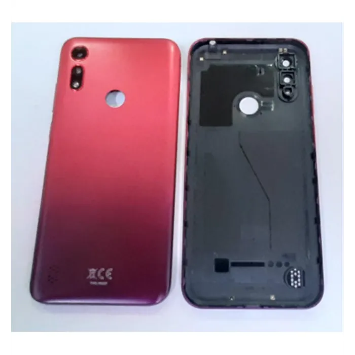 Tapa trasera o tapa bateria roja para Motorola Moto E6S mas cubierta camara