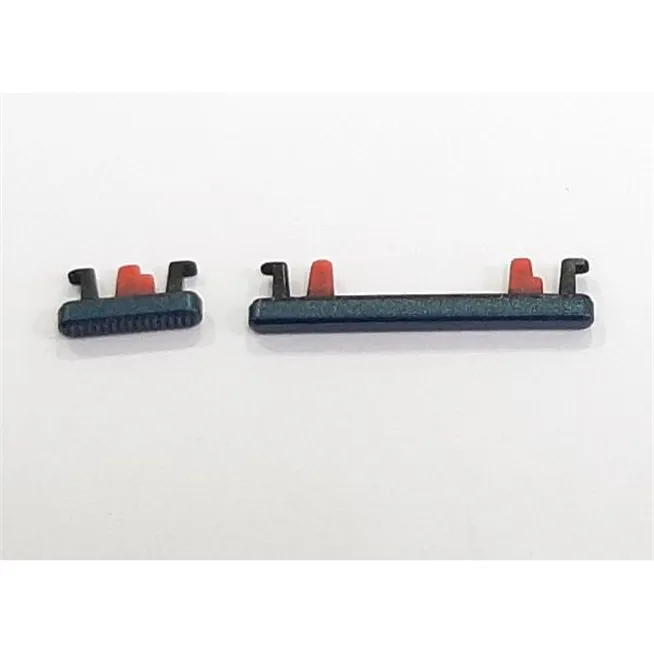 Set 2 botones azules para Motorola Moto E7 Plus calidad premium