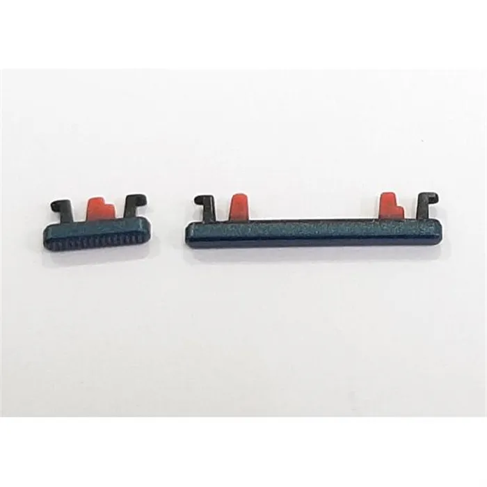 Set 2 botones azules para Motorola Moto E7 Plus calidad premium