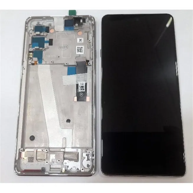Pantalla lcd para Motorola Edge 20 XT2143-1 5D68C19194 mas tactil negro mas marco blanco Service Pack Premium