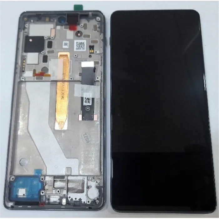Pantalla lcd para Motorola Edge 20 Pro XT2153 5D68C19377 mas tactil negro mas marco azul claro service pack