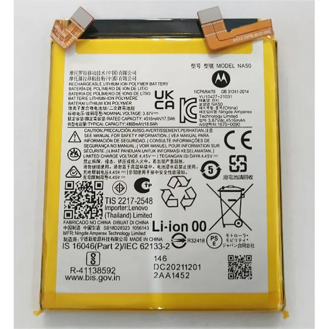 Bateria NA50 4800mAh para Motorola Moto Edge 30 Pro XT2201 Service Pack