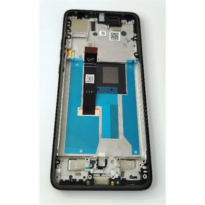 Pantalla lcd para Motorola Moto Edge 50 Neo mas tactil negro con marco azul calidad premium