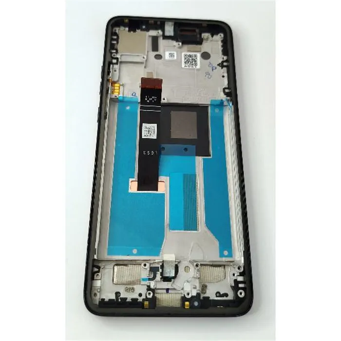 Pantalla lcd para Motorola Moto Edge 50 Neo mas tactil negro con marco azul calidad premium