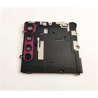 Carcasa sujecion placa para Motorola Moto Edge mas cubierta camara morada calidad premium