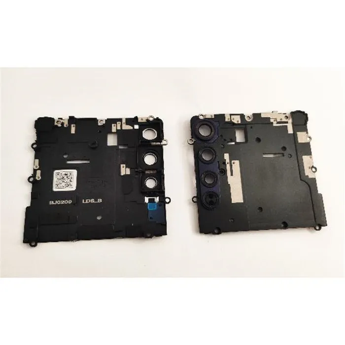 Carcasa sujecion placa para Motorola Moto Edge mas cubierta camara azul calidad premium