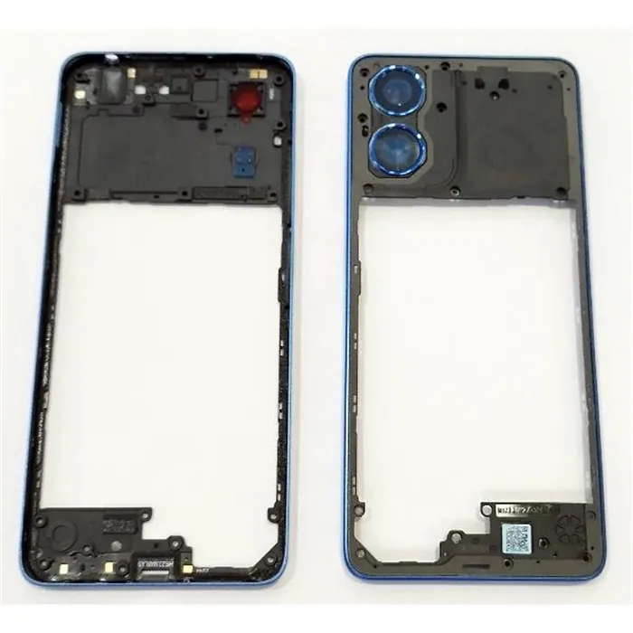 Carcasa o marco central azul para Motorola Moto G04 