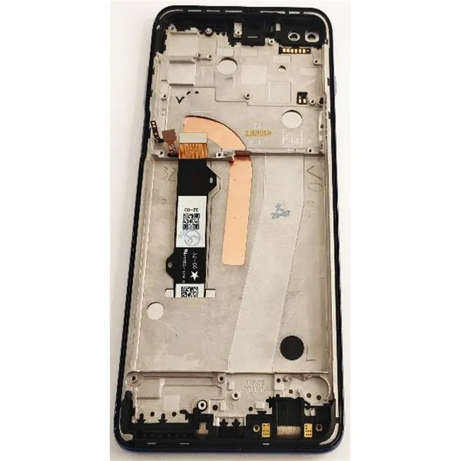 Pantalla LCD para Motorola Moto G100 mas tactil negro mas marco azul calidad premium