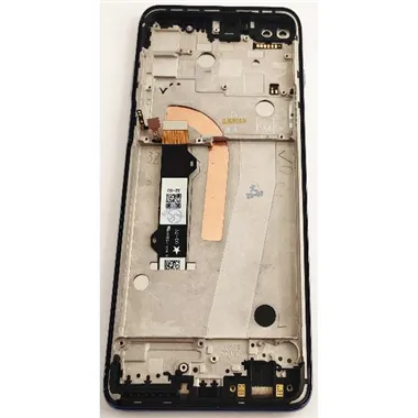 Pantalla LCD para Motorola Moto G100 mas tactil negro mas marco azul calidad premium