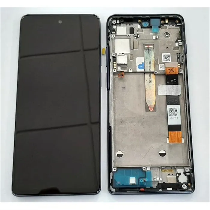 Pantalla lcd para Motorola Moto G200 mas tactil negro mas marco azul oscuro Service Pack