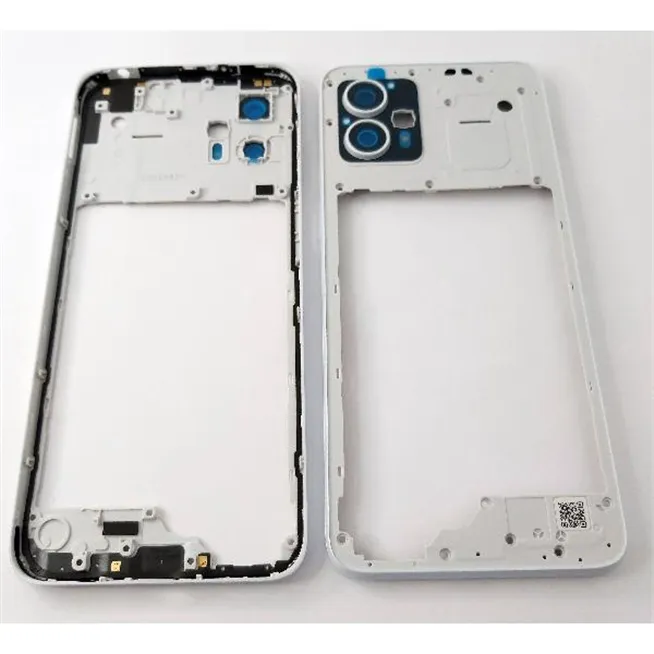 Carcasa central o marco blanco con lente de camara para Motorola Moto G23 