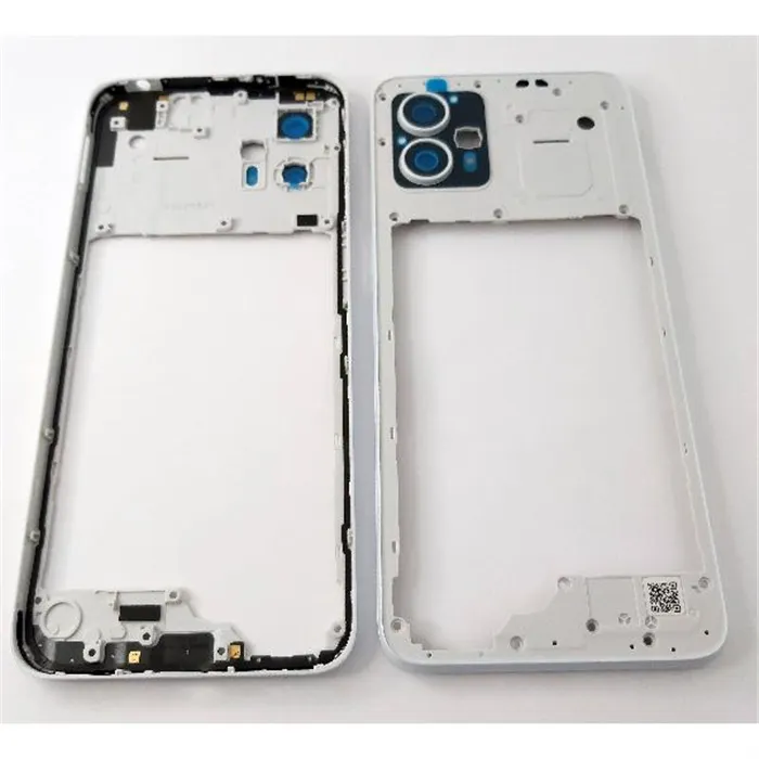 Carcasa central o marco blanco con lente de camara para Motorola Moto G23 