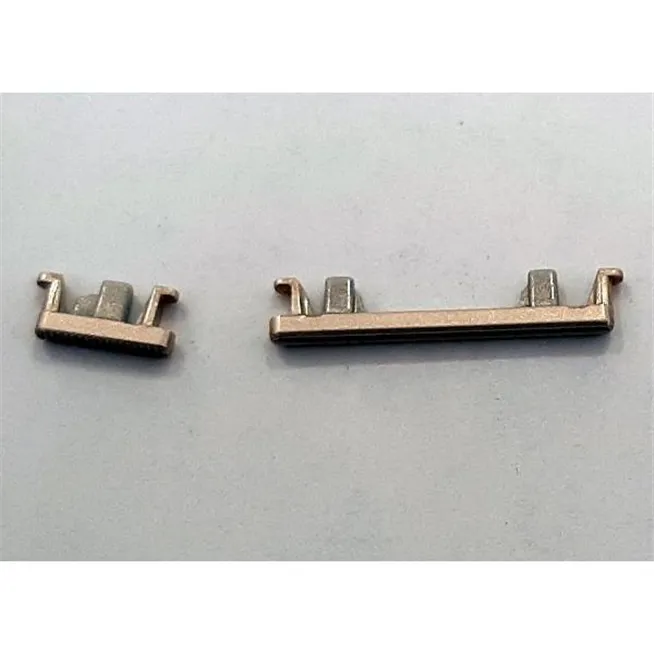 Set 2 botones dorados para Motorola Moto G7 Play XT1952 XT1952-1 XT1952DL calidad premium