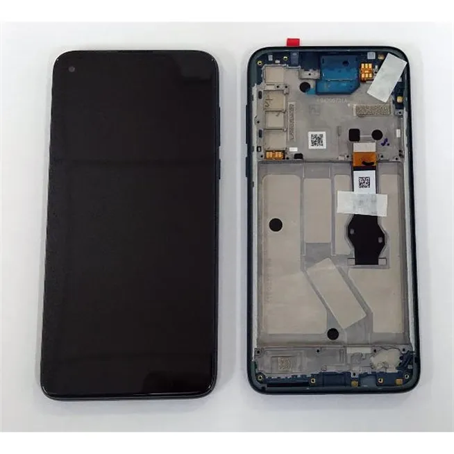 Pantalla LCD para Motorola moto g8 power mas tactil negro mas marco azul oscuro calidad premium