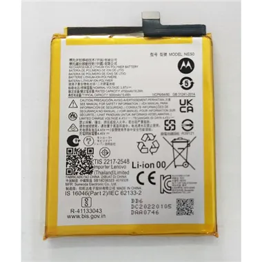 Bateria NE50 5000mAh para Motorola Moto G82 XT2225 Moto G52 XT2221 Service Pack