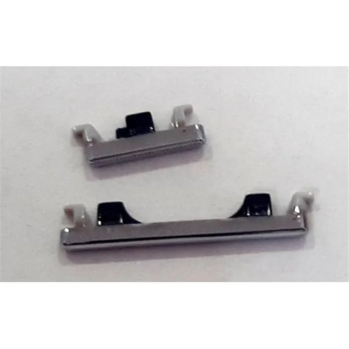 Set 2 botones plata para Motorola Moto One Action XT2013 calidad premium