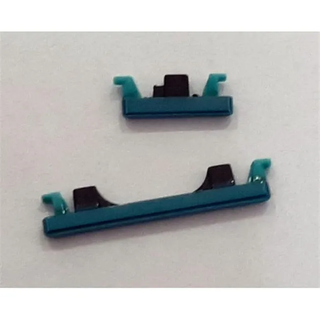 Set 2 botones verdes para Motorola Moto One Action XT2013 calidad premium
