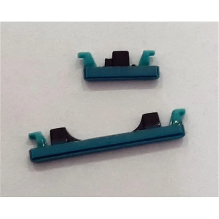 Set 2 botones verdes para Motorola Moto One Action XT2013 calidad premium