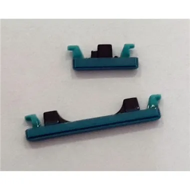 Set 2 botones verdes para Motorola Moto One Action XT2013 calidad premium