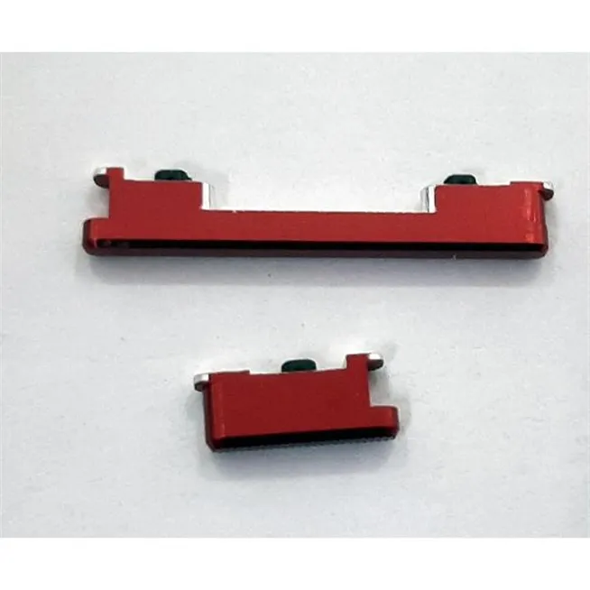 Set 2 botones rojos para Motorola Moto G7 XT1962 calidad premium xt1962-1 xt1962- 4 xt1962-5