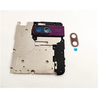 Carcasa sujecion para Motorola One Hyper mas cubierta camara morada calidad premium
