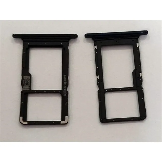 Soporte o bandeja dual sim azul para Motorola Moto One Hyper calidad premium