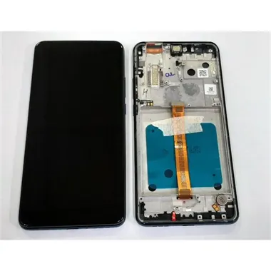 Pantalla lcd para Motorola Moto One Hyper mas tactil negro mas marco azul calidad premium