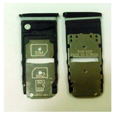 Soporte o bandeja sim negra para Motorola One Zoom calidad premium