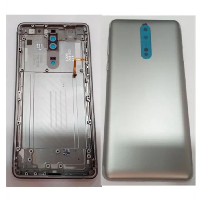 Nokia 8 tapa trasera o tapa bateria plata TA-1012