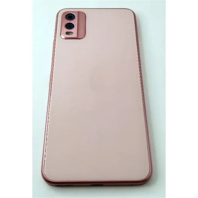 Tapa trasera o tapa bateria rosa para Nokia C32 con cubierta de camara y sensor de huella