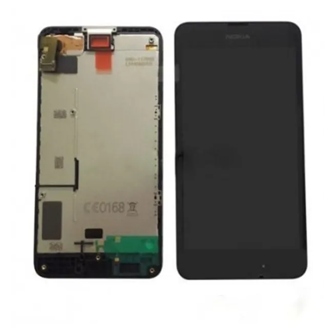Nokia Lumia 630 Pantalla lcd + Táctil negro + Marco premium